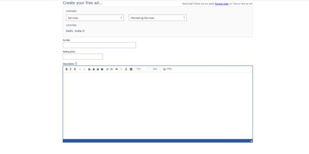 Classified Submission Sites