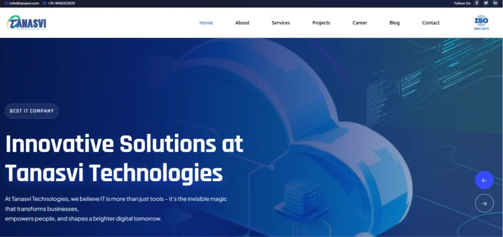 IT Company in Viz‍ag - Tanasvi Technologi‌e‌s