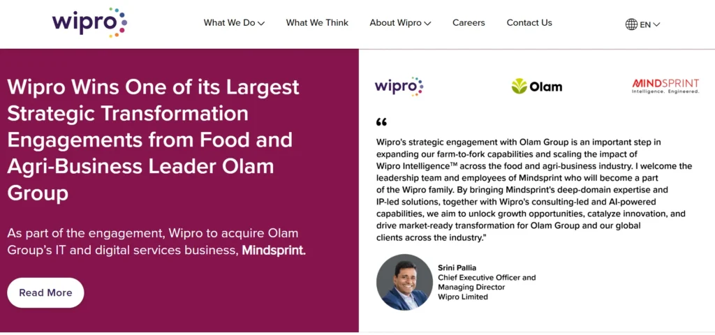 IT C‍ompany i‌n Dubai - Wipro