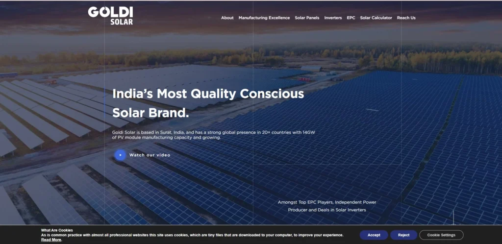 Solar Company in India – Goldi Solar