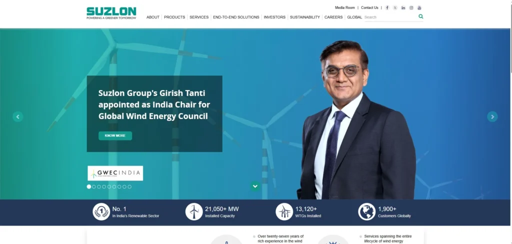 Solar Company in India – Suzlon Energy