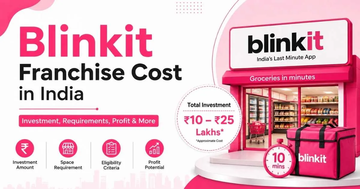 Blinkit Franchise Cost in India