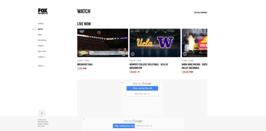 VIPBox Alternative - FOX Sports Live