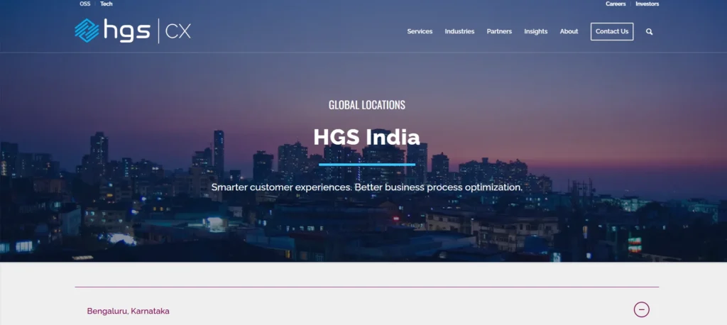 BPO Company in Bangalore - Hinduja Global Solutions (HGS)
