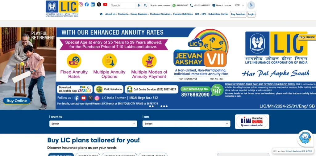 Life Insurance Company in India - Life Insurance Corporation of India