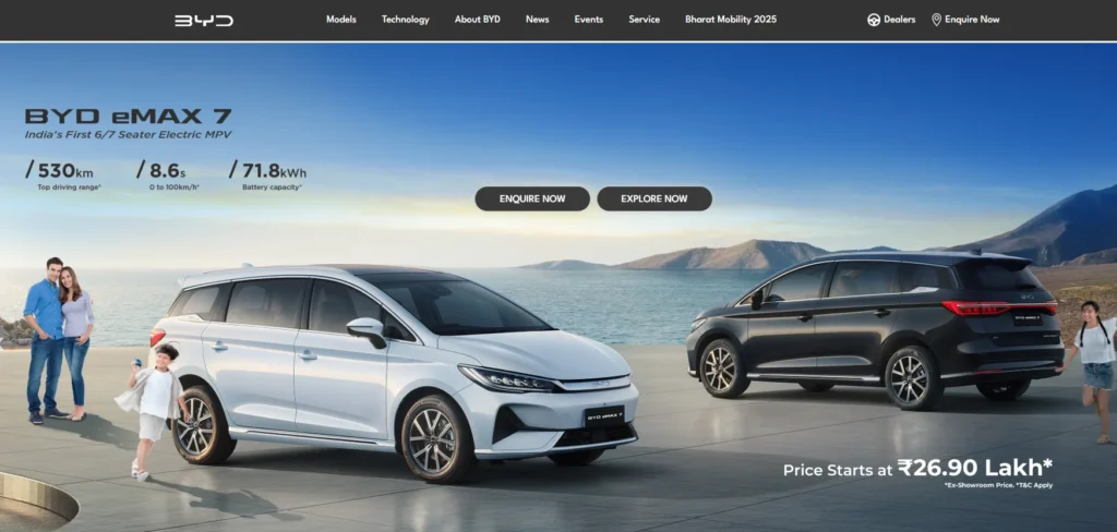 EV Company in India - BYD India
