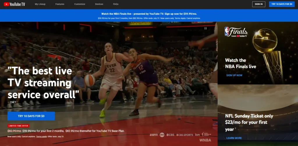 VIPBox Alternative - YouTubeTV