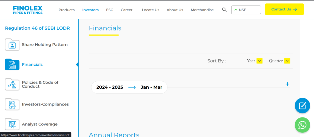Finance Company in Pune – Finolex Industries Ltd. (Finance Division)