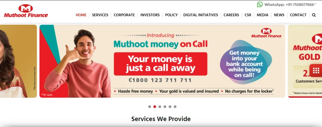 Finance Company in Pune – Muthoot Finance Ltd.