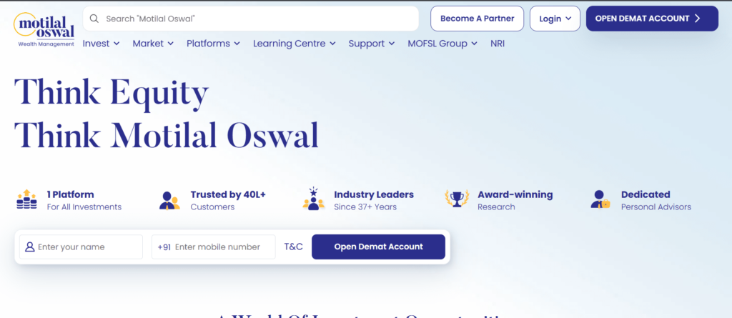 Finance Companies in Mumbai – Motilal Oswal Financial Services