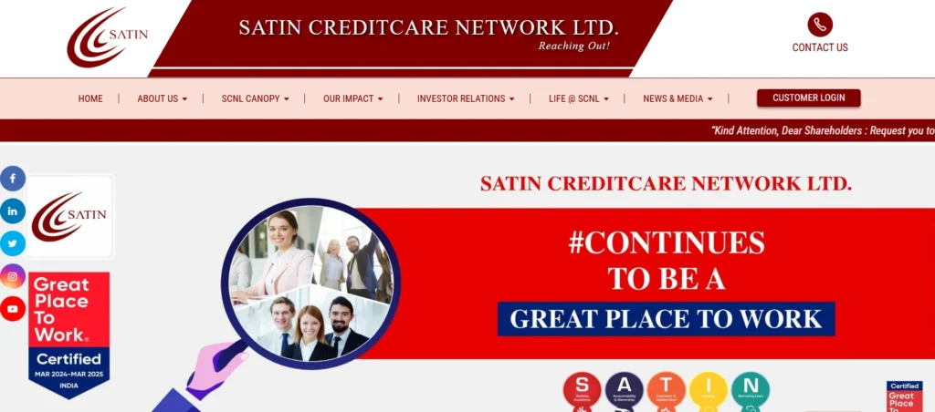 Finance Company in Jaipur - Satin Creditcare Network Ltd.