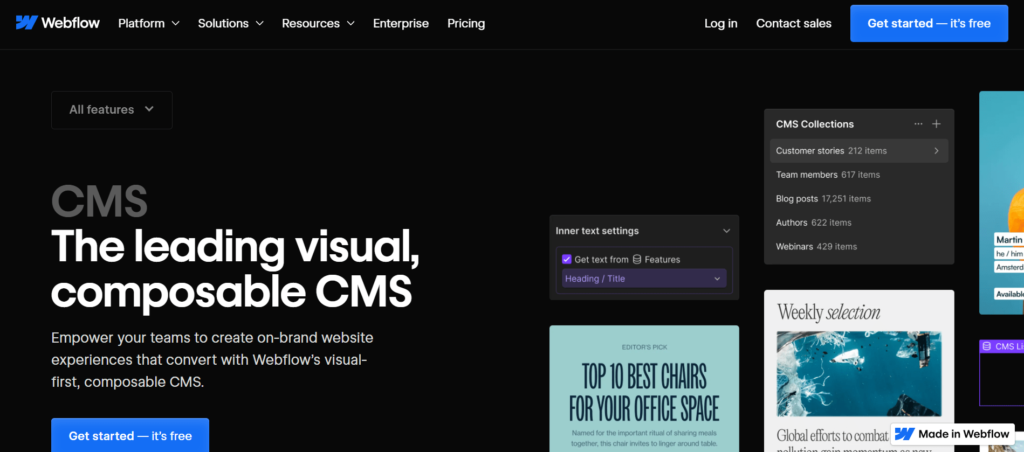 CMS Tool - Webflow