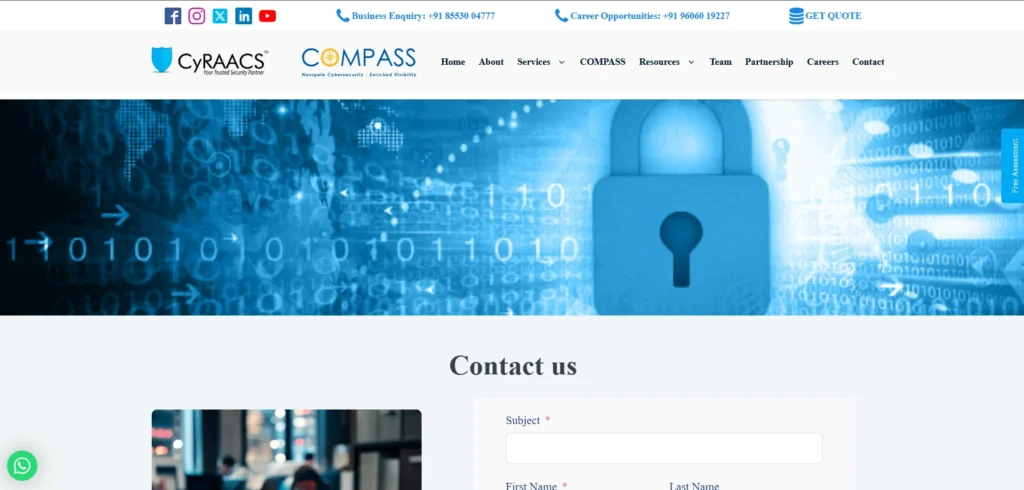 Cybersecurity Companies in Bangalore - CyRAACS