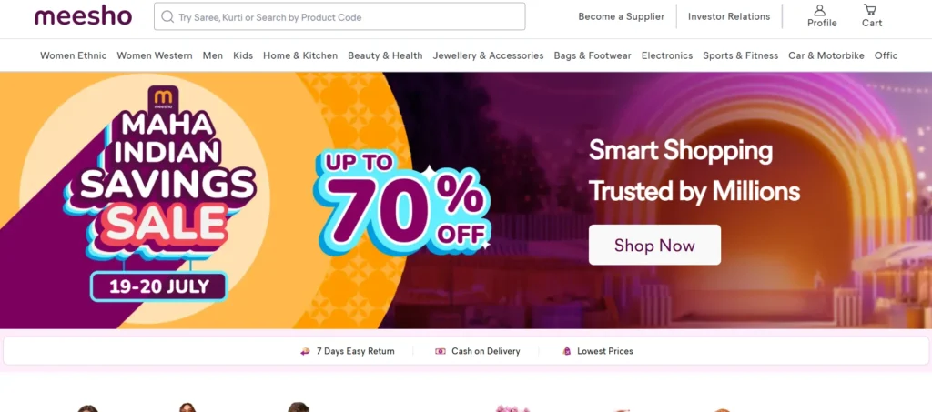 Startup Company in Bangalore - Meesho