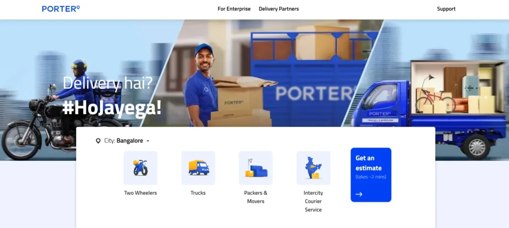 Startup Company in Bangalore - Porter