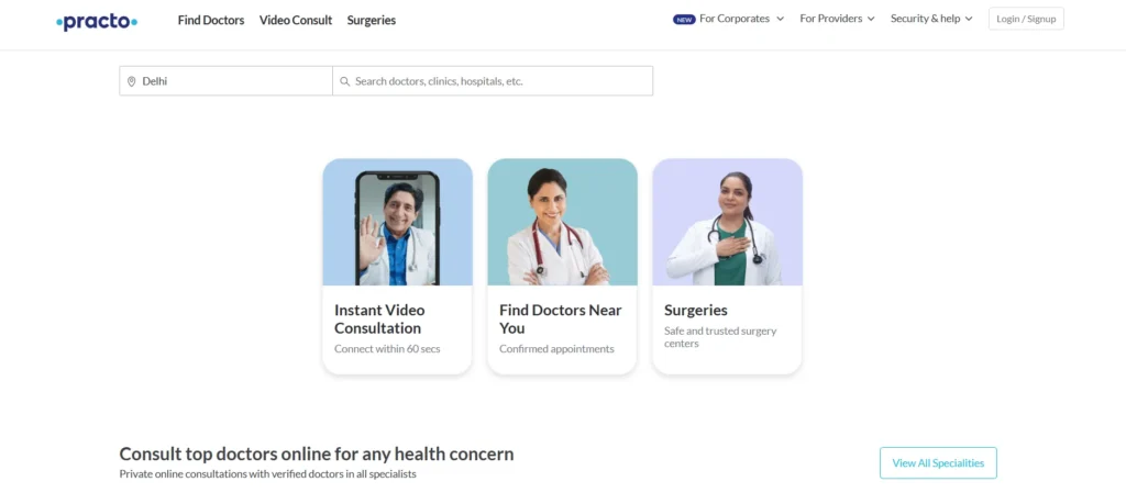 Startup Company in Bangalore - Practo
