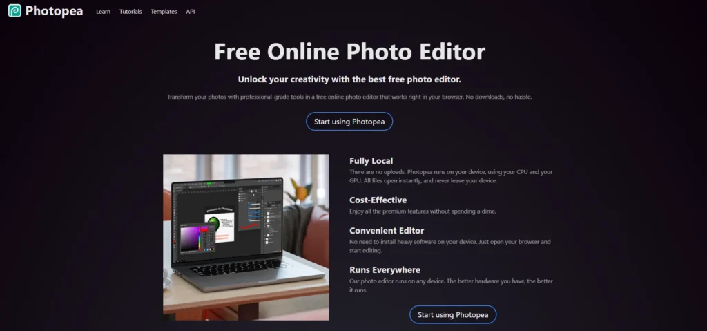 Photo Editing Software - Photopea