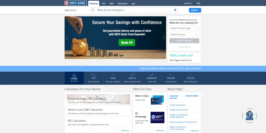 Finance Company in Bangalore - HDFC Bank