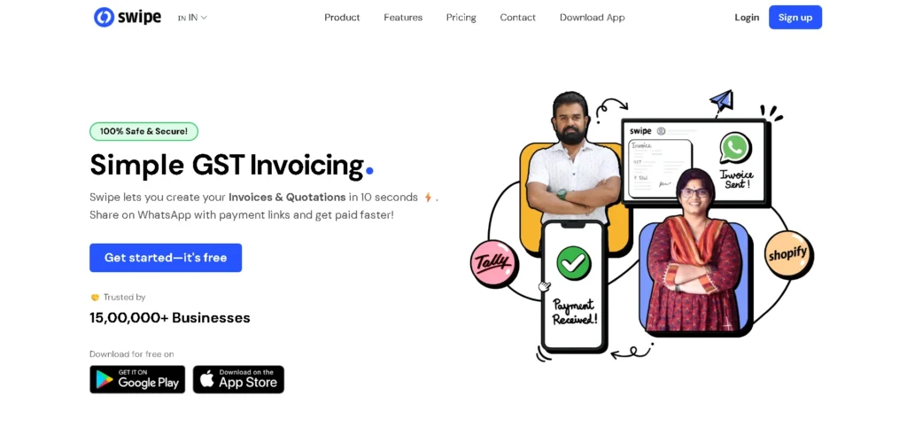 Swipe – Simple Invoicing & Payments-Finance Companie in Hyderabad