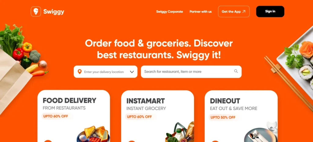 Startup Company in Bangalore - Swiggy