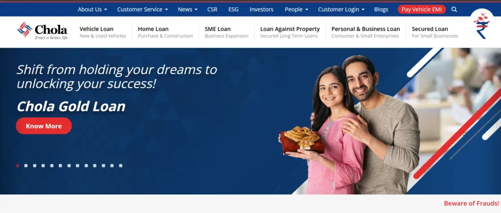 Finance Company in Chennai – Cholamandalam Investment & Finance Company

