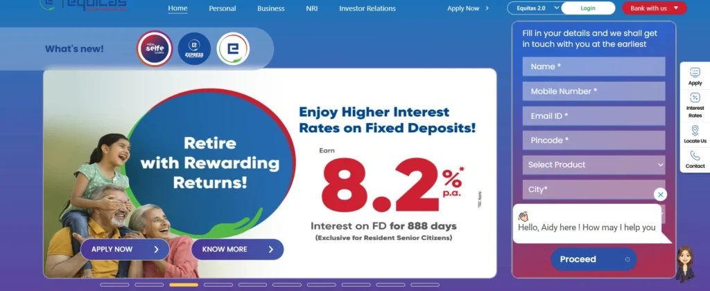 Finance Company in Chennai – Equitas Small Finance Bank

