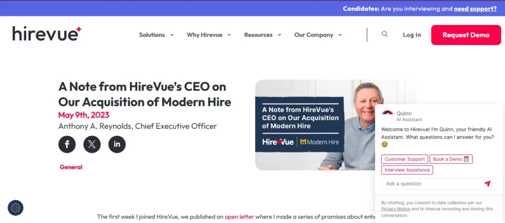 Best Video Interviewing Software: Modern Hire
