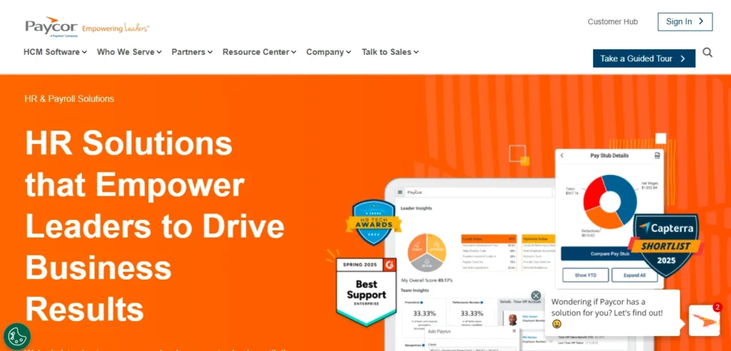 Best Benefits Administration Software: Paycor
 