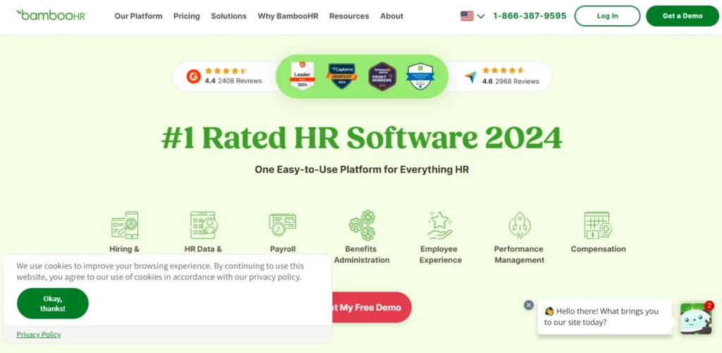 Best Benefits Administration Software: BambooHR 