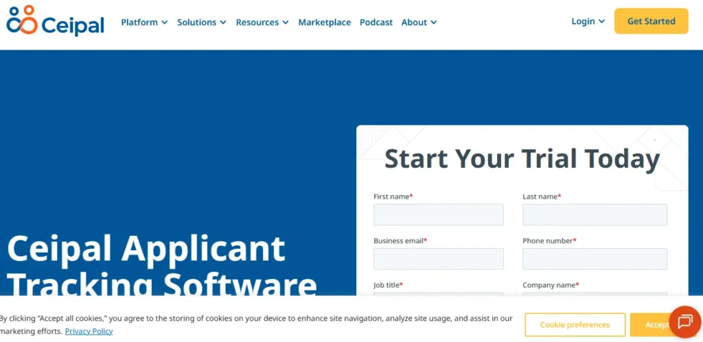 Recruiting Automation Software: Ceipal ATS