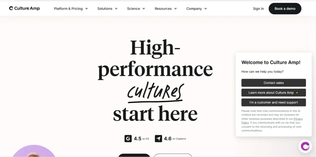 Best 360 Degree Feedback Software: Culture Amp