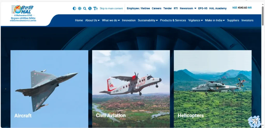 Top Defence Company in India- Hindustan Aeronautics Limited