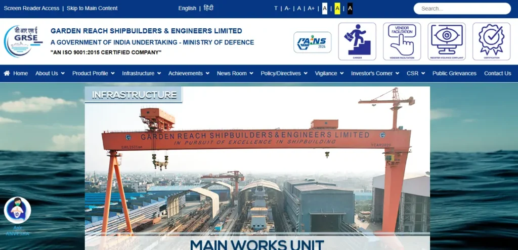 Top Defence Company in India- Garden Reach Shipbuilders & Engineers
