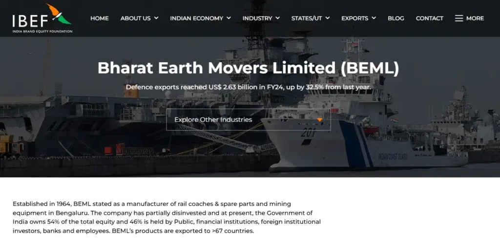 Top Defence Company in India- Bharat Earth Movers Limited