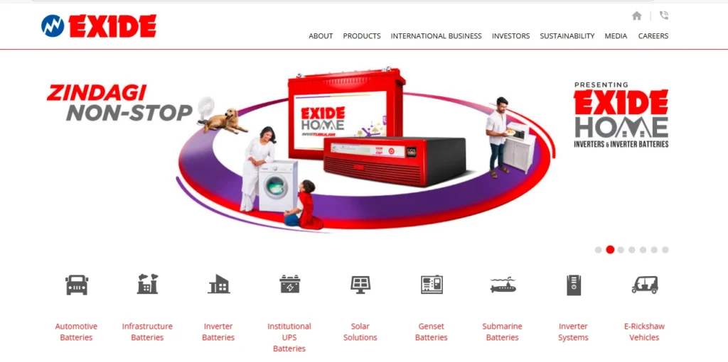 Top Battery Company in India: Exide Industries Ltd.