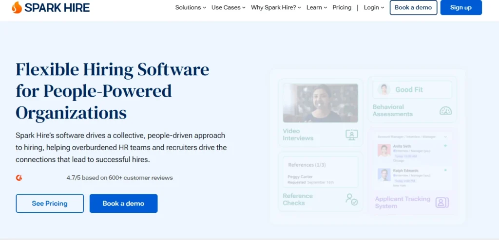 Best Video Interviewing Software : Spark Hire 