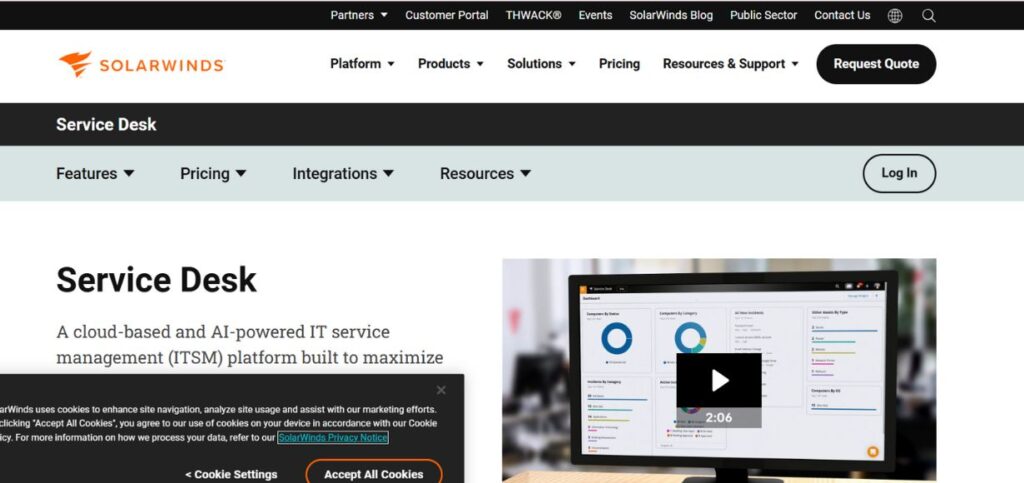 SolarWinds Service Desk - IT Ticketing Systems