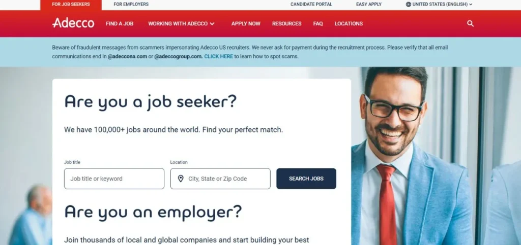 Adecco - Staffing Agencies for Remote Jobs