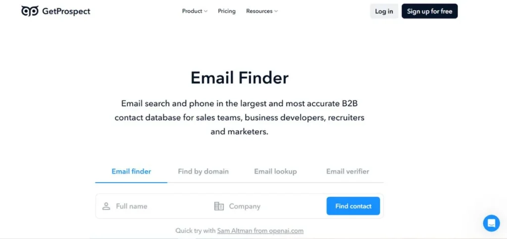 GetProspect - Email Lookup Tools