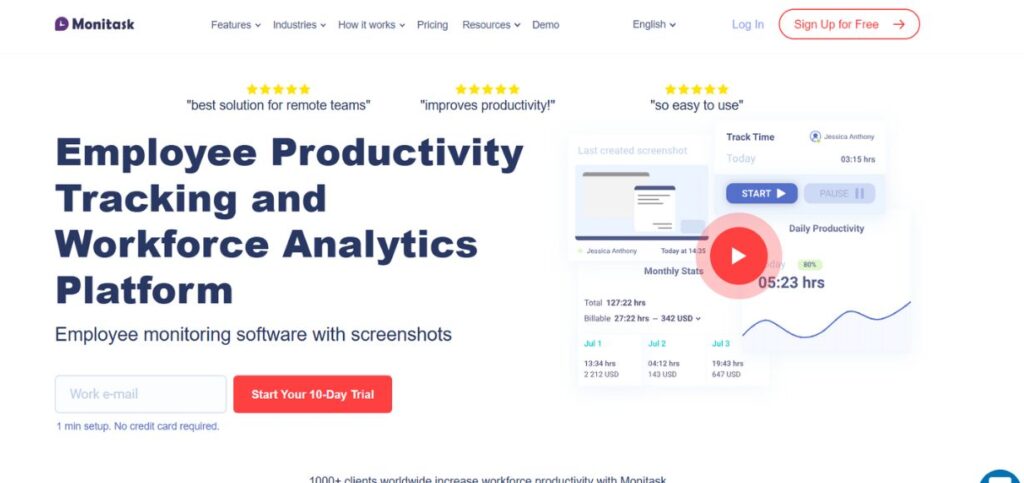  Monitask - Attendance Tracking Software