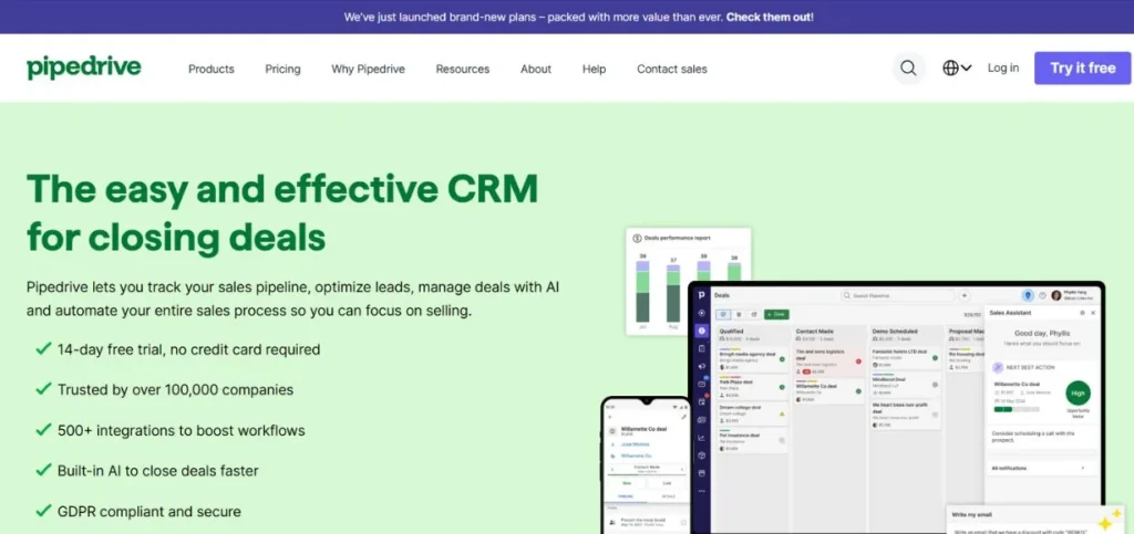 Pipedrive-CRM Software With Texting