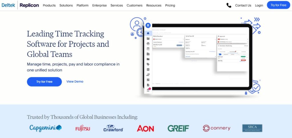  Replicon - Attendance Tracking Software
