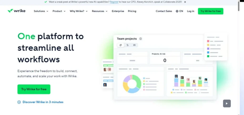Wrike - Asana Aternatives