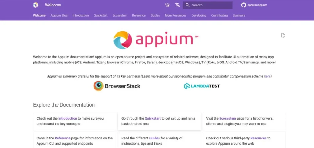 Appium - Automation Testing Tools