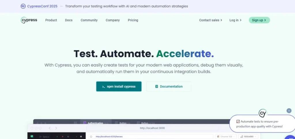 Cypress- Automation Testing Tools