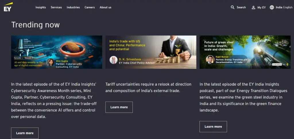 Ernst & Young- Consulting Companies in India