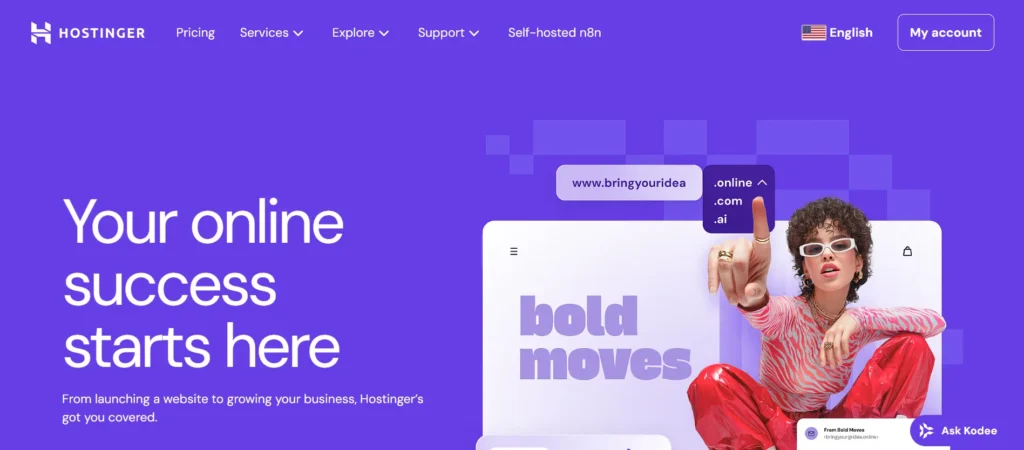 Hostinger Website Builder - Shopify Alternatives