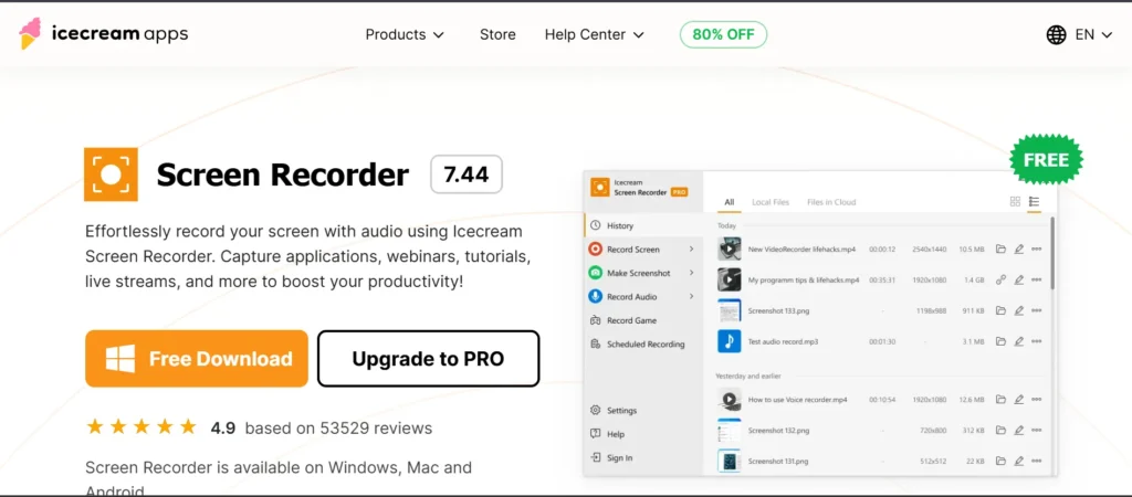 Icecream Screen Recorder - Clipping Software