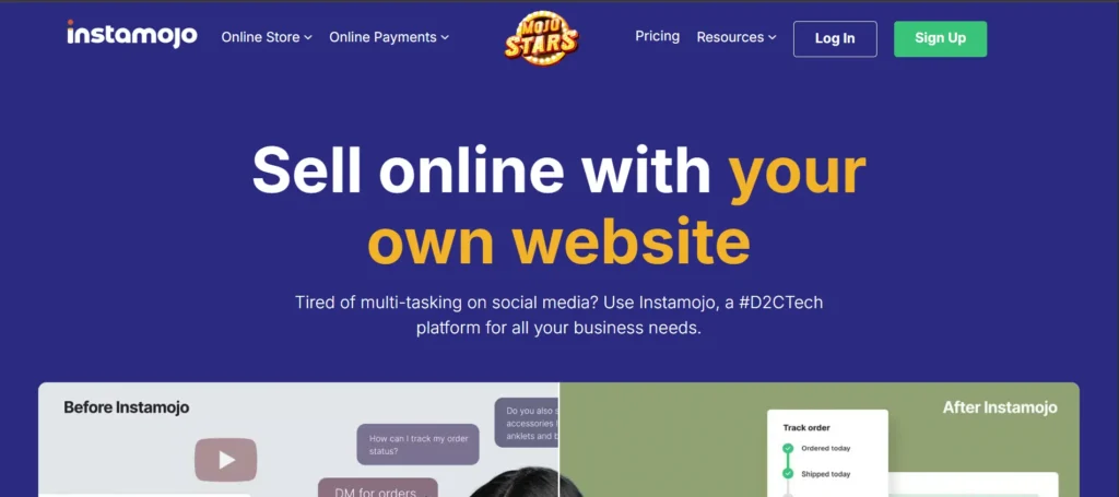 Instamojo  - Shopify Alternatives