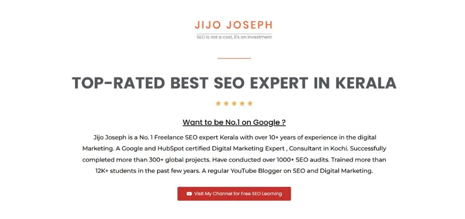 Jijo Joseph - SEO experts in india